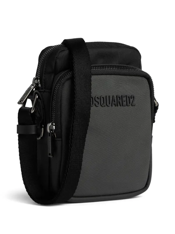 【DSQUARED2】Urban ショルダーバッグ ロゴ入り 関税・送料込み DSQUARED2 Urban logo-lettering Crossbody Bag | Black