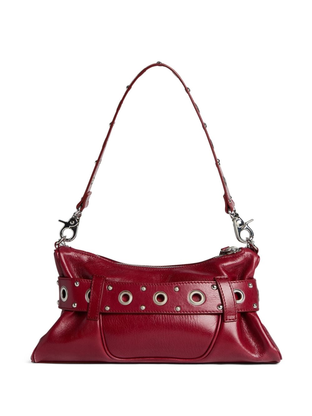 Shop Dsquared2 Gothic Leather Shoulder Bag In Red
