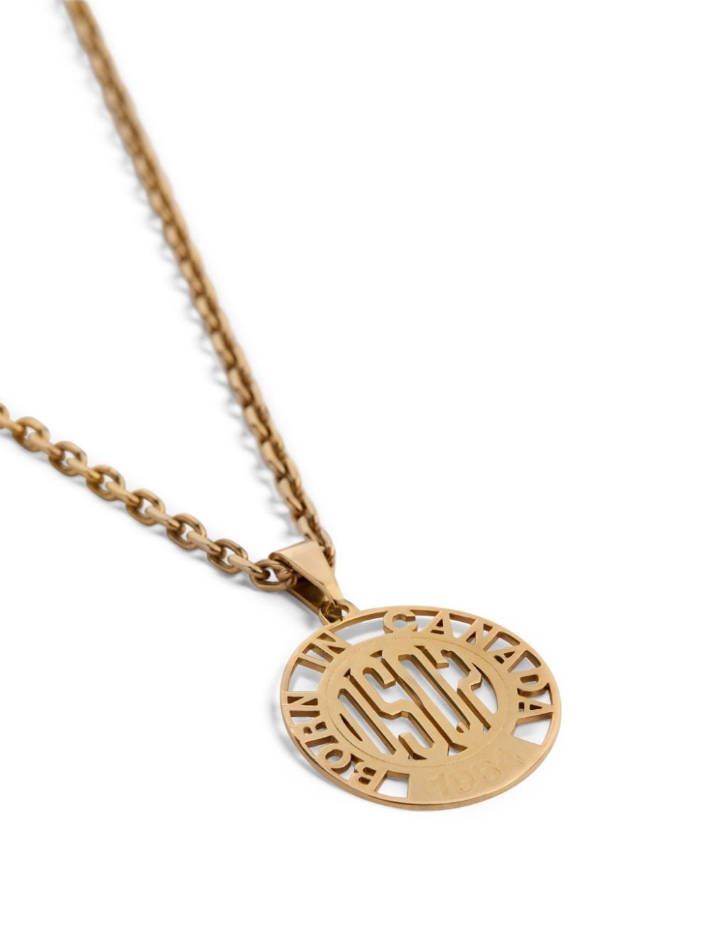Shop Dsquared2 Statement-pendant Cable-link Necklace In Gold