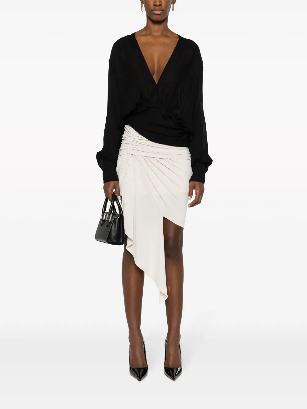 REV Gesmockte mini-rok - Beige