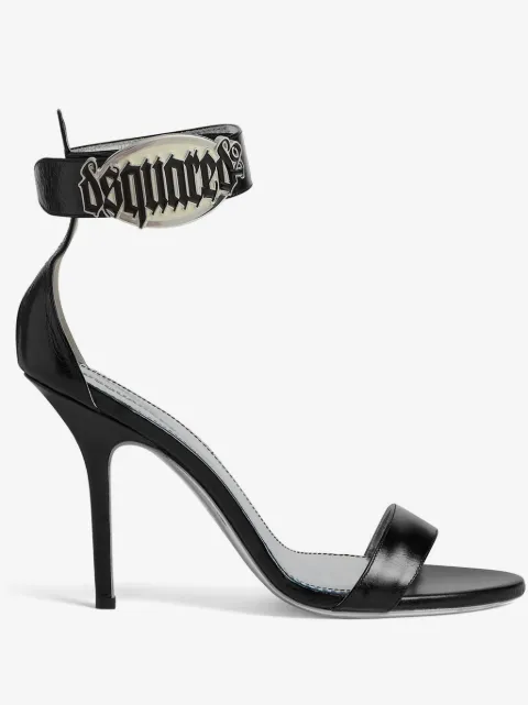 DSQUARED2 logo-plaque leather sandals