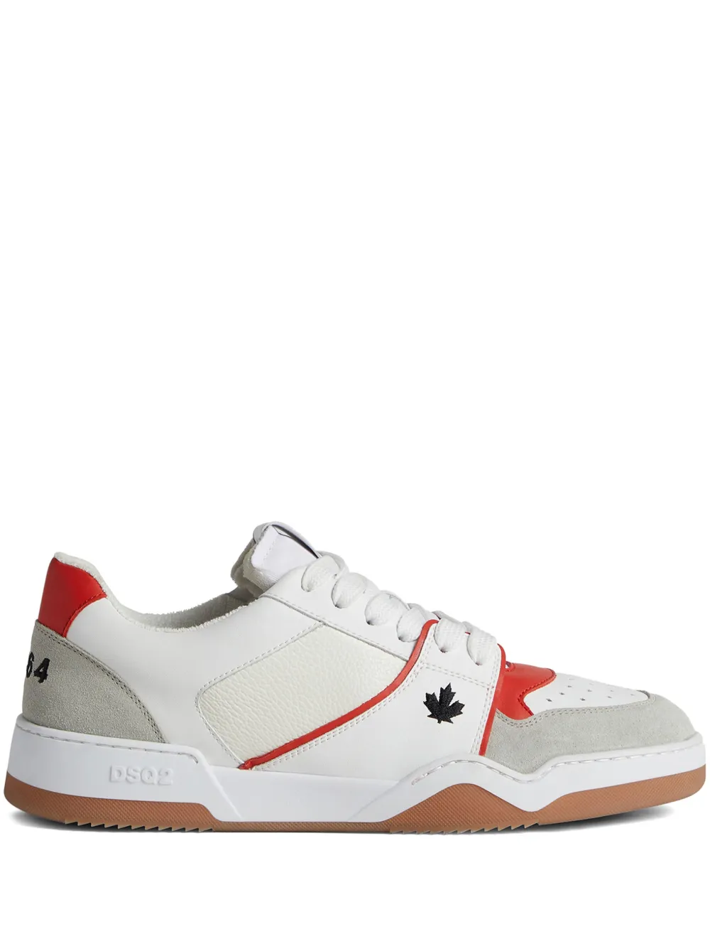 Shop Dsquared2 Logo-embroidered Panelled Sneakers In White