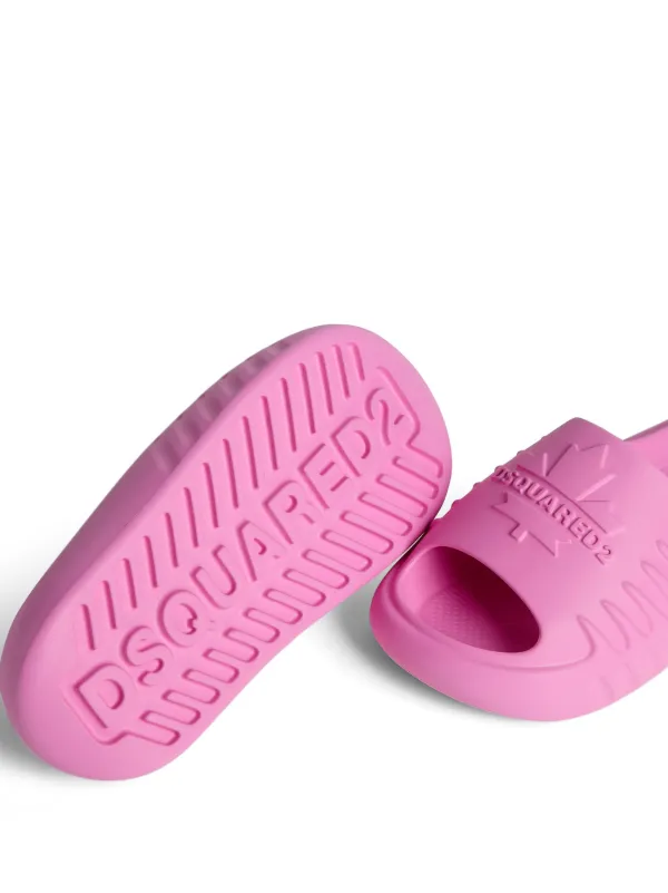 DSQUARED2 ロゴエンボス サンダル | ピンク | FARFETCH JP