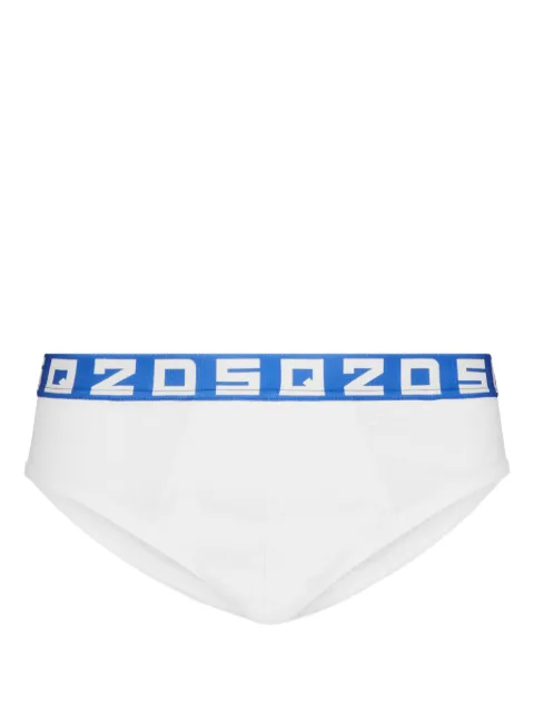 DSQUARED2 logo-print strap cotton-blend briefs 