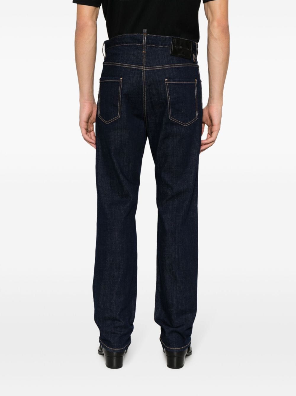 Shop Dsquared2 Logo-patch Slim-leg Jeans In Blue