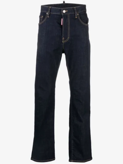 DSQUARED2 642 logo-patch slim-leg jeans