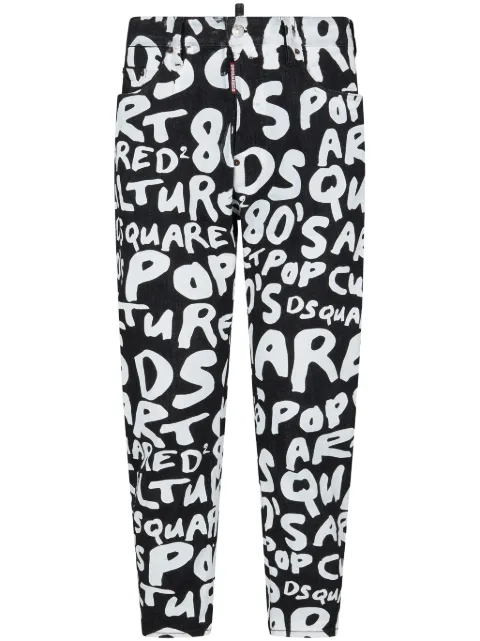 DSQUARED2 logo-print slim-leg jeans