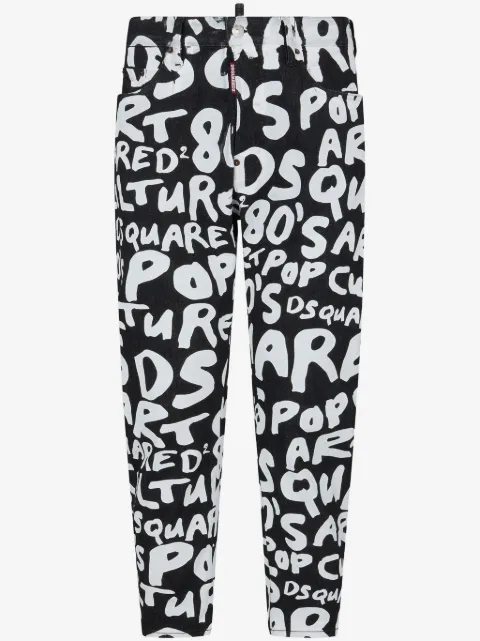 DSQUARED2 logo-print slim-leg jeans