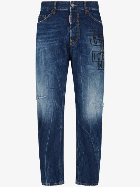 DSQUARED2 jean droit à imprimé Icon