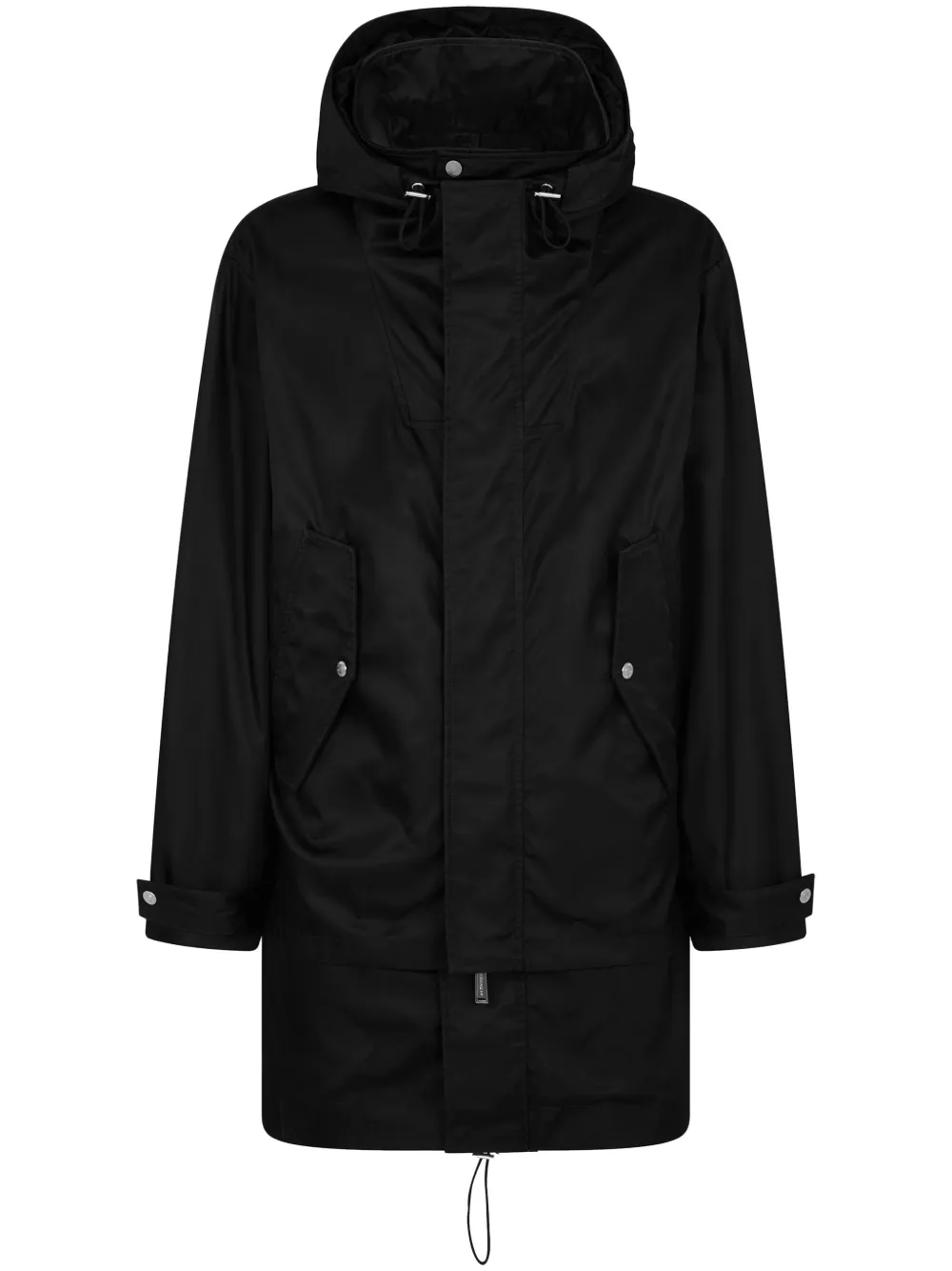 Dsquared2 Logo-print Hooded Coat In Black