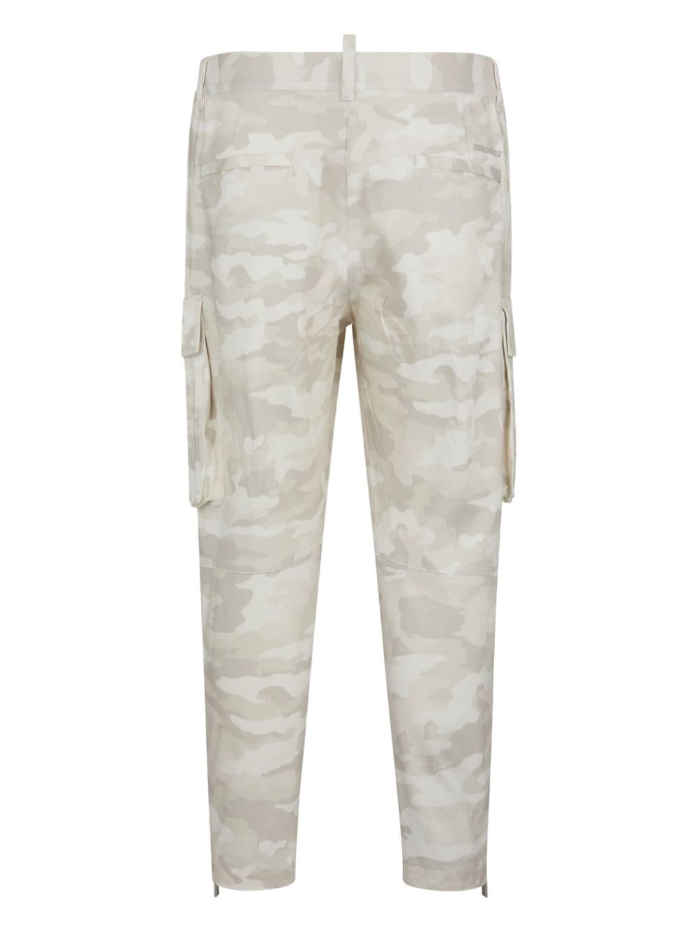Shop Dsquared2 Tapered Camouflage-print Cargo Trousers In Neutrals