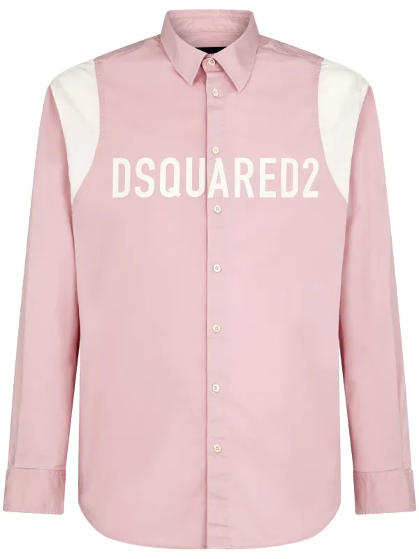DSQUARED2 Overhemd Met Logoprint Roze FARFETCH NL