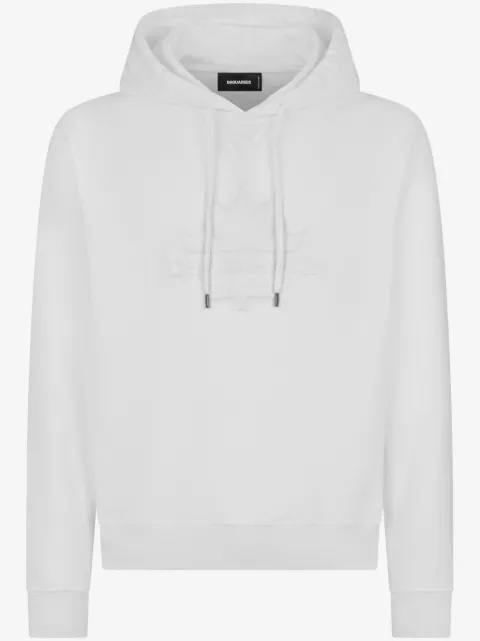 DSQUARED2 logo-appliqué cotton hoodie