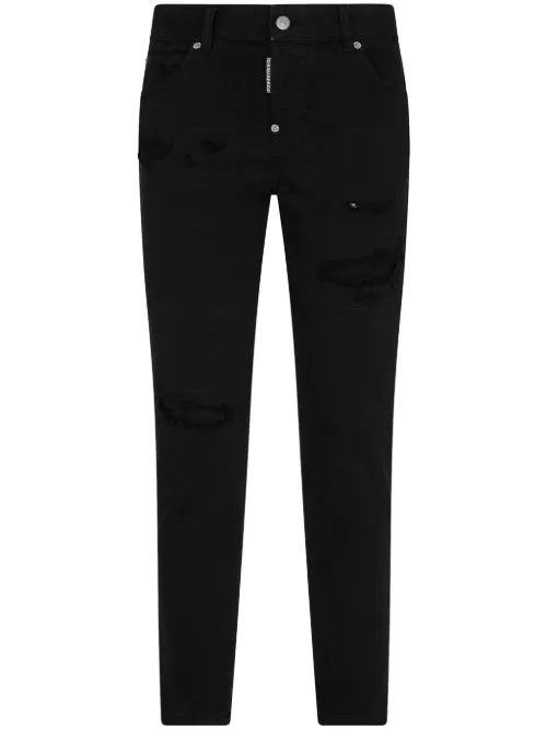 Jean slim Black Bul à effet usé - DSQUARED2 - Modalova
