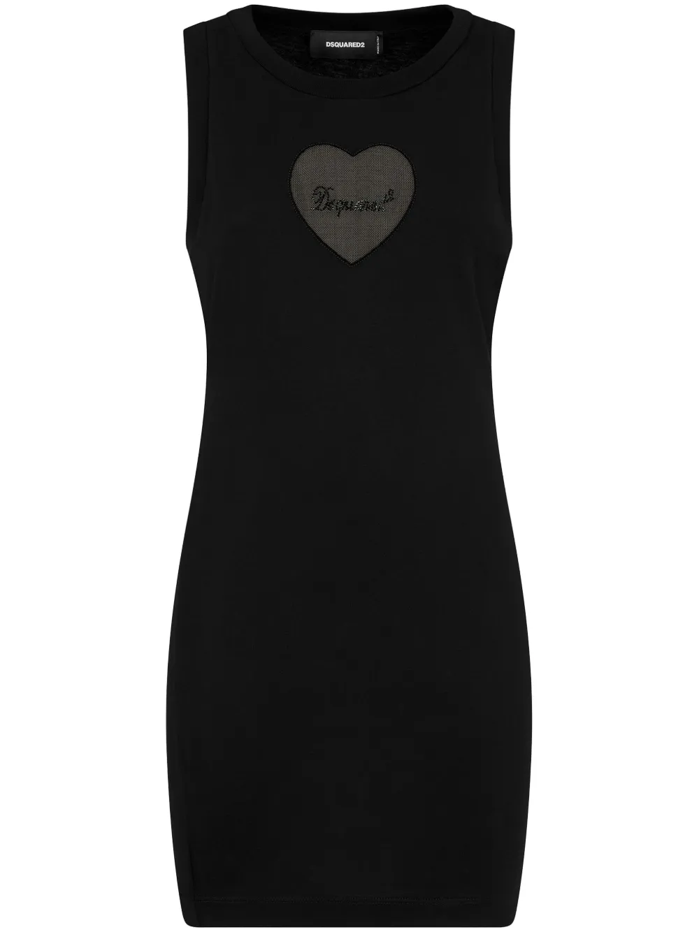 logo-embellished cotton minidress