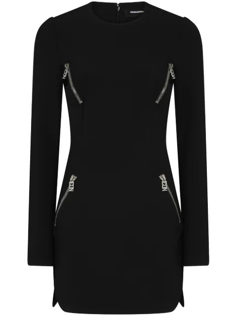 DSQUARED2 long-sleeve zipped minidress
