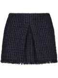 DSQUARED2 tweed frayed-hem miniskirt - Blue