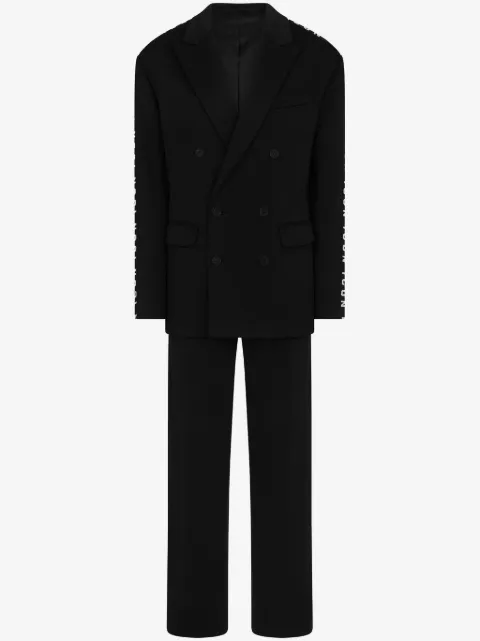 DSQUARED2 double-breast logo-print suit