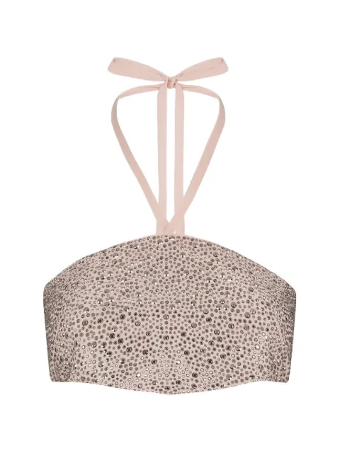 DSQUARED2 crystal-embellished bandeau top