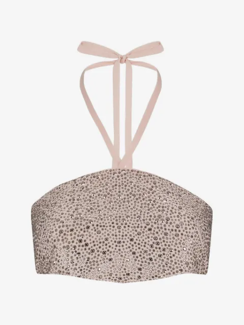 DSQUARED2 crystal-embellished bandeau top
