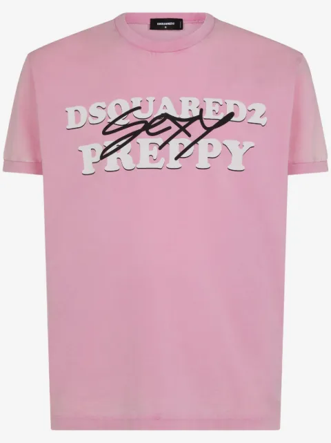 DSQUARED2 playera con logo estampado