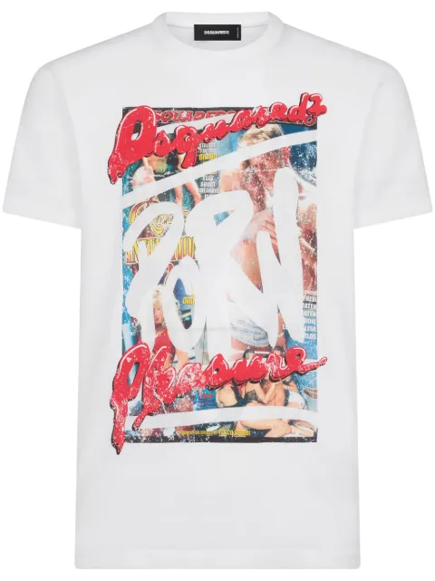 DSQUARED2 playera con estampado gráfico