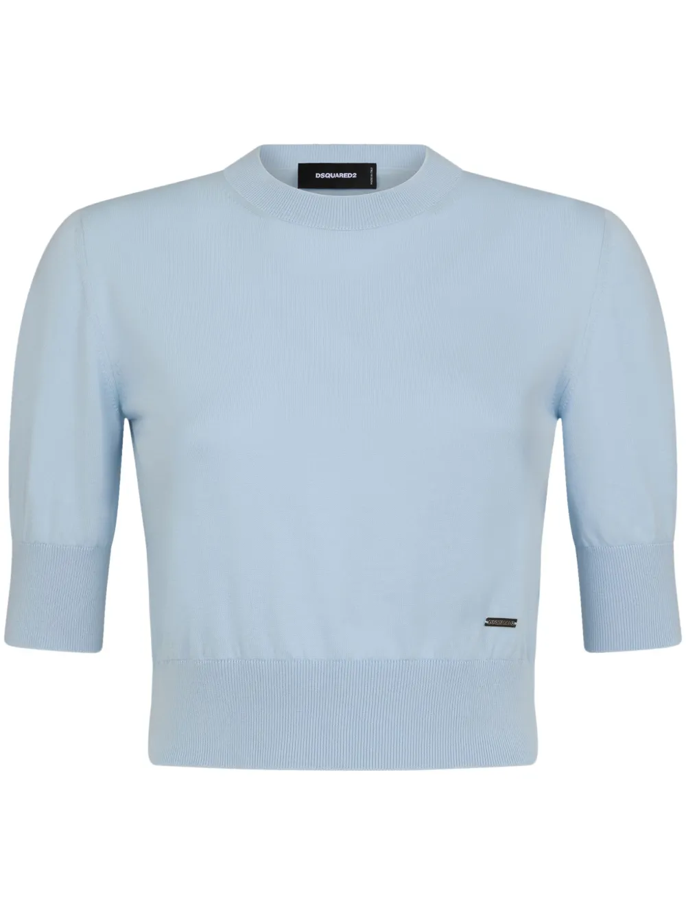 Dsquared2 Top met cropped mouwen Blauw