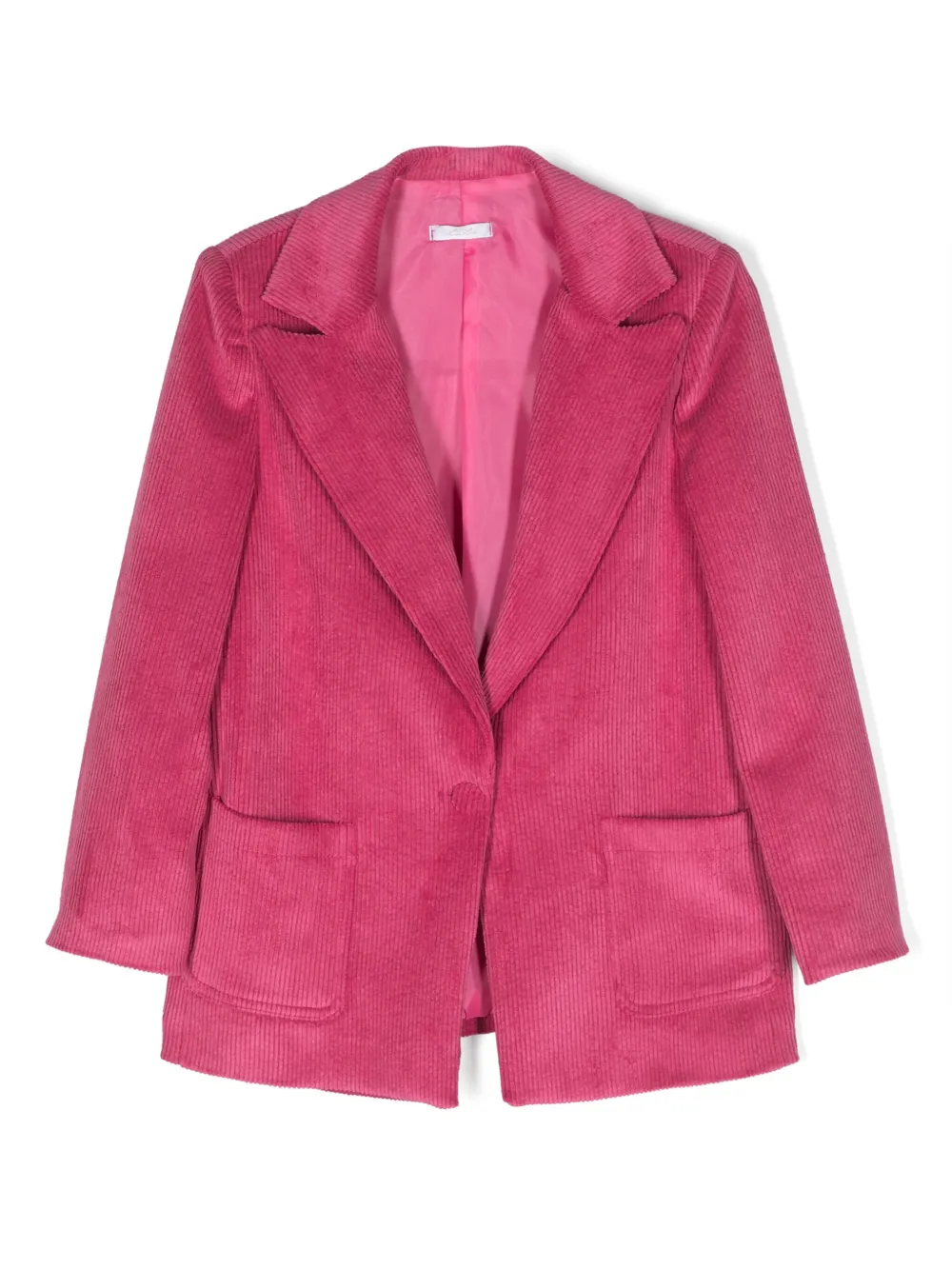 Miss Grant Kids' Single-breast Corduroy Jacket In Pink