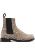 LOEWE textured round-toe boots - Green