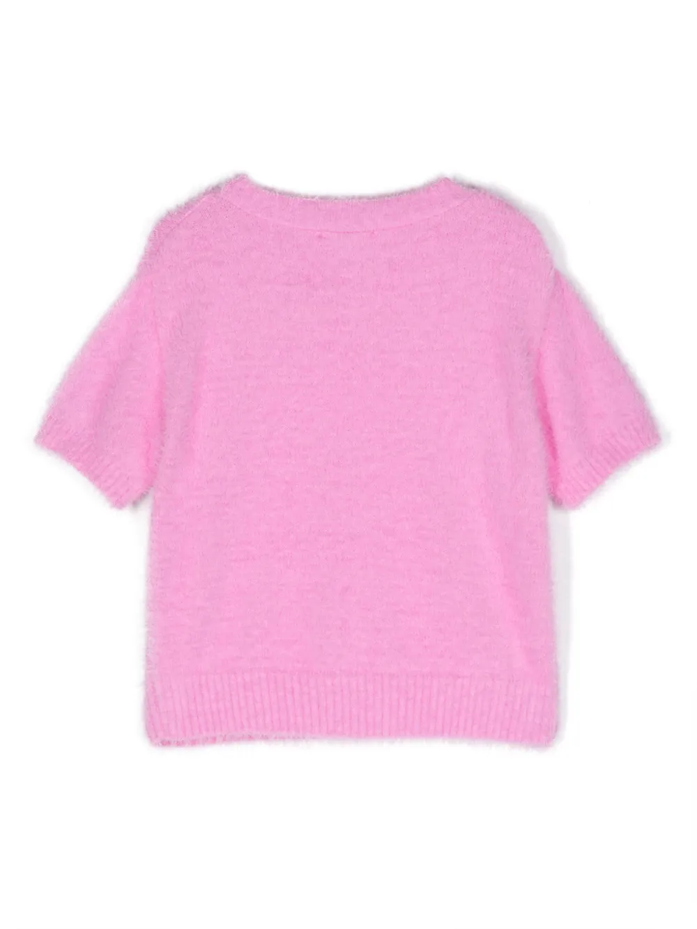 Miss Grant Kids brushed short-sleeve crew-neck top - Roze