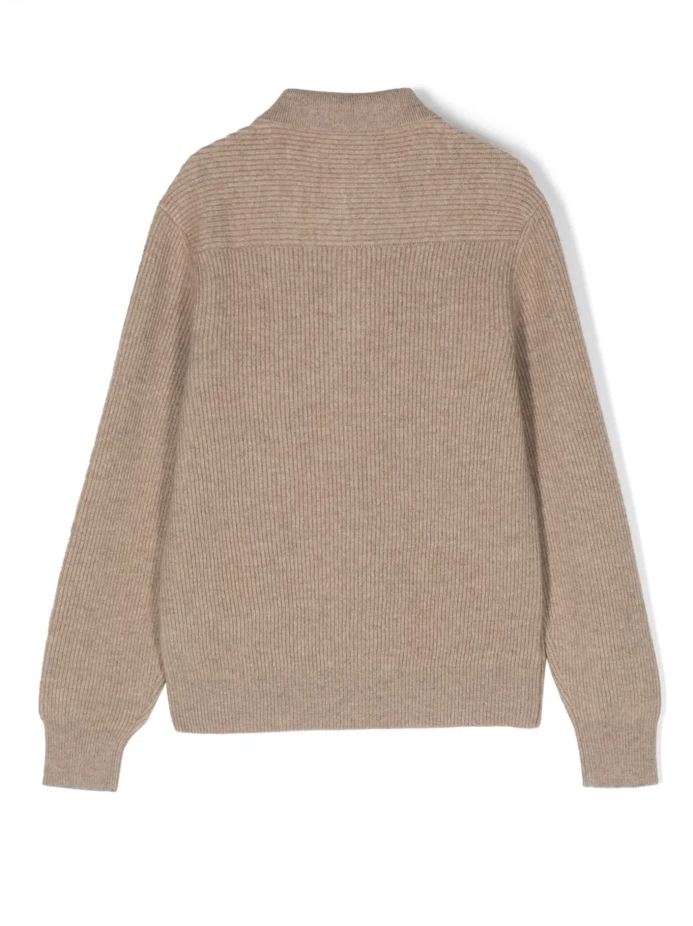 Brunello Cucinelli Kids classic-collar cashmere jumper - Bruin