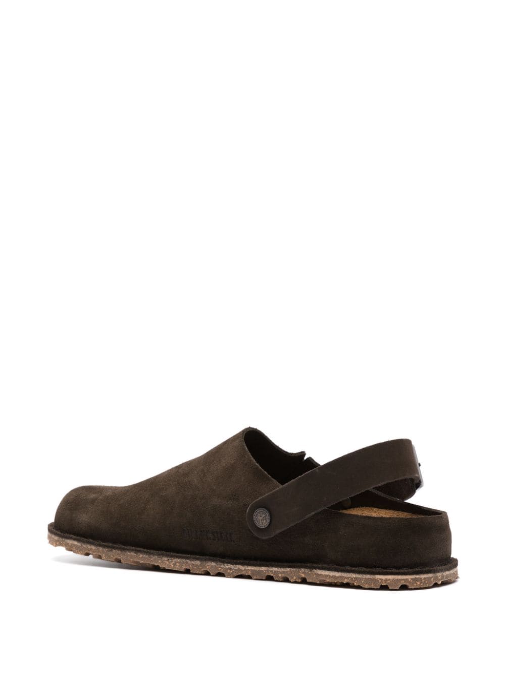 Shop Birkenstock Lutry Premium Suede Slippers In Brown