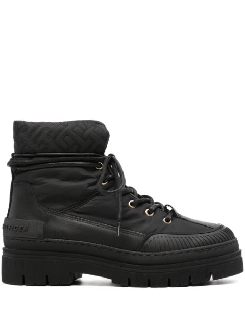 Tommy Hilfiger quilted panelled boots