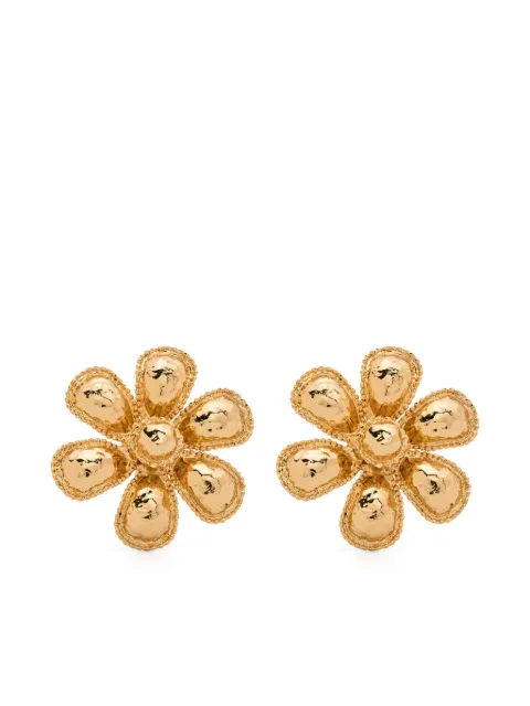Moschino flower-shaped clip-on earrings