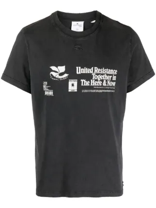Courrèges Resistance Destroyed AC Tシャツ | グレー | FARFETCH JP