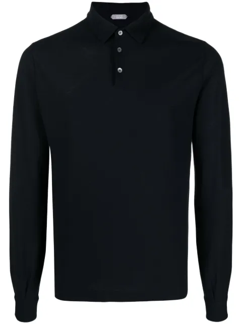 Zanone long-sleeve cotton polo shirt