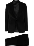 Manuel Ritz single-breasted velvet suit - Black