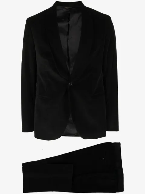 Manuel Ritz costume en velours à veste à simple boutonnage