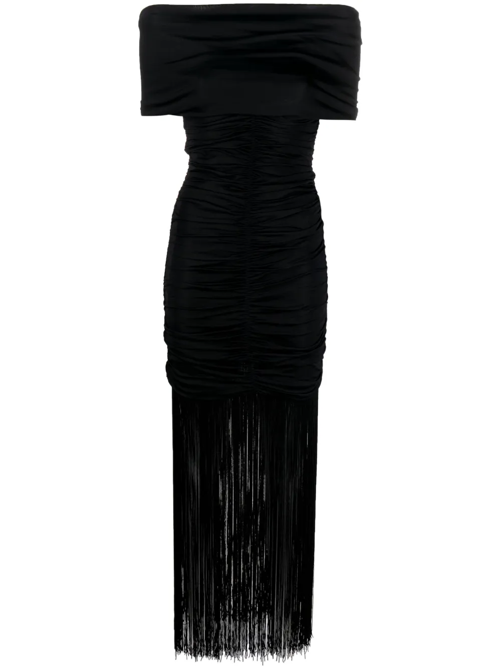 KHAITE The Jacinta fringed dress - Black
