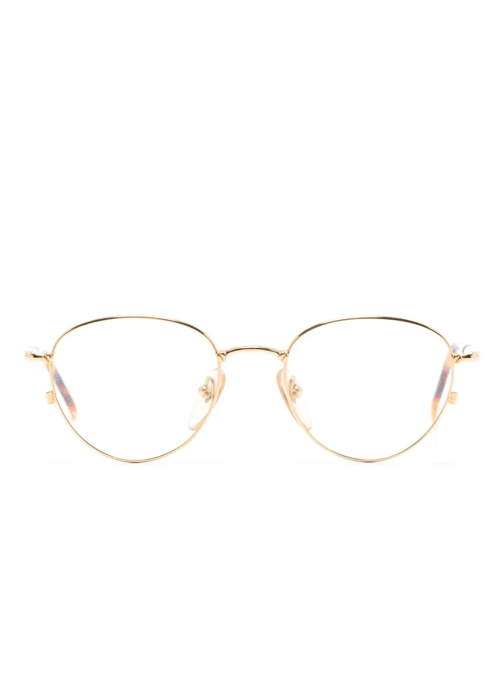 Jean Paul Gaultier round-frame metal optical glasses | Gold | Image 1