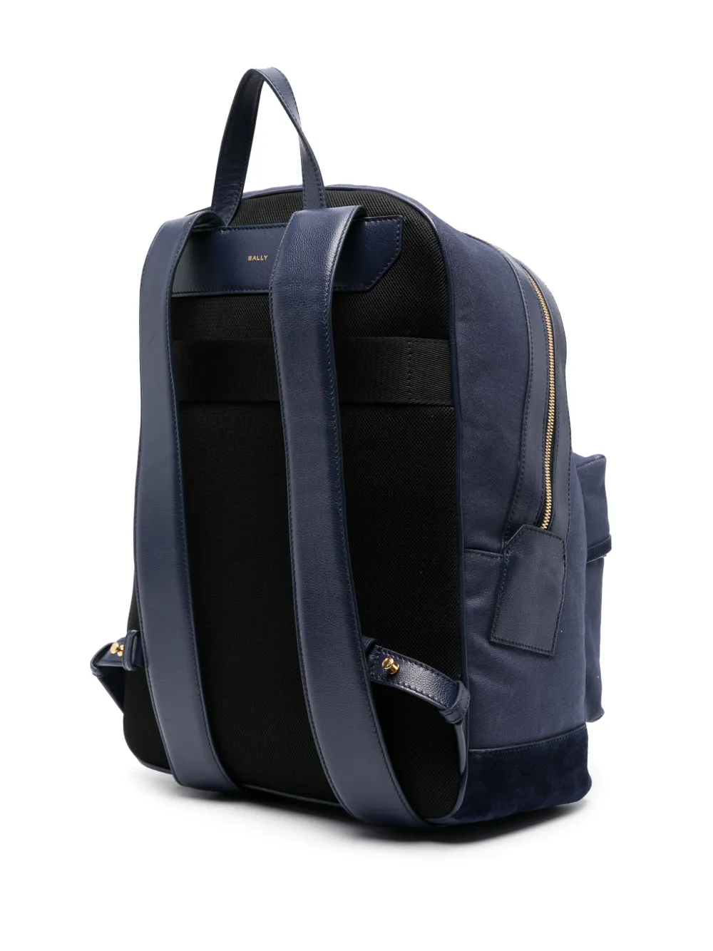 Shop Bally Gare Ribbon-band Canvas Backpack In Blue