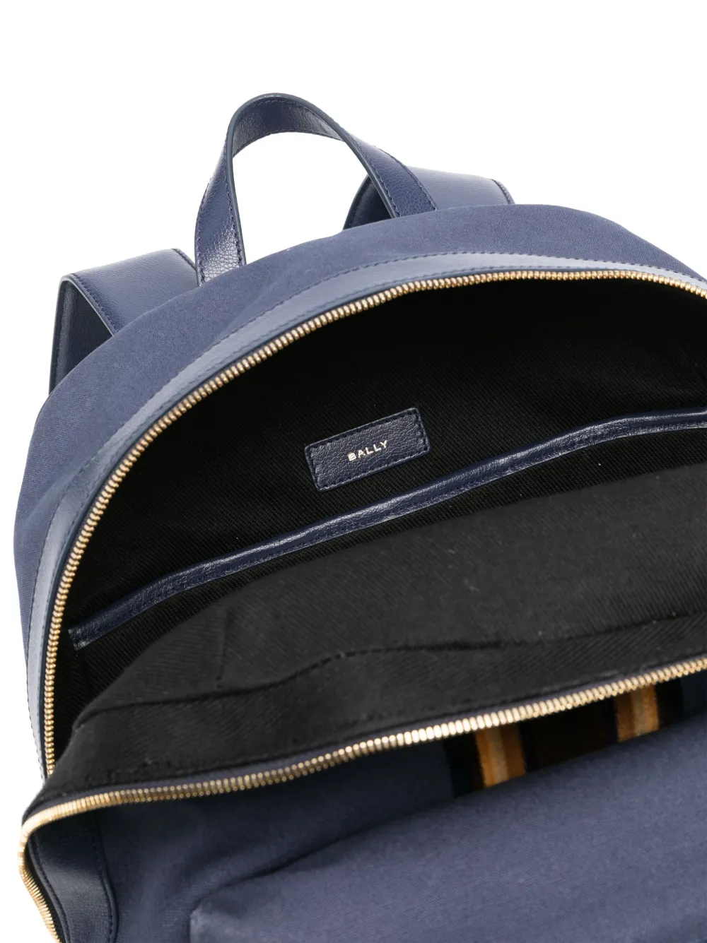 Shop Bally Gare Ribbon-band Canvas Backpack In Blue