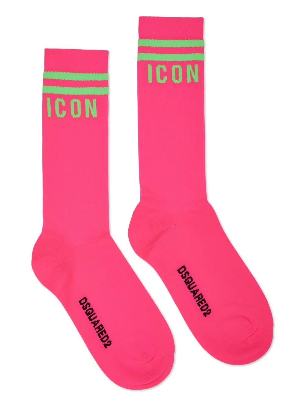 DSQUARED2 intarsia-knit logo socks | Pink | Image 1