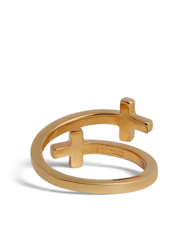 DSQUARED2 cross-design Brass Ring | Gold | FARFETCH IN