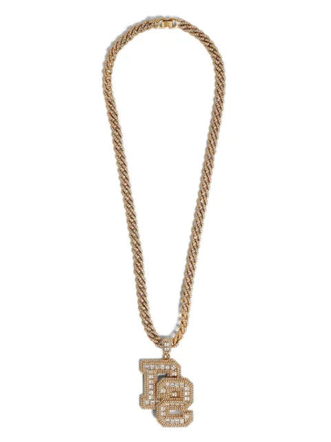 Dsquared2 logo-pendant crystal-embellished necklace