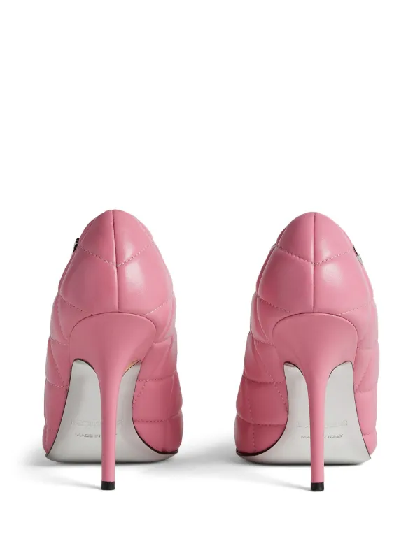 【関税&送料込】Dsquared Quilted Leather Pumps DSQUARED2 100mm Quilted Leather Pumps | Pink | FARFETCH