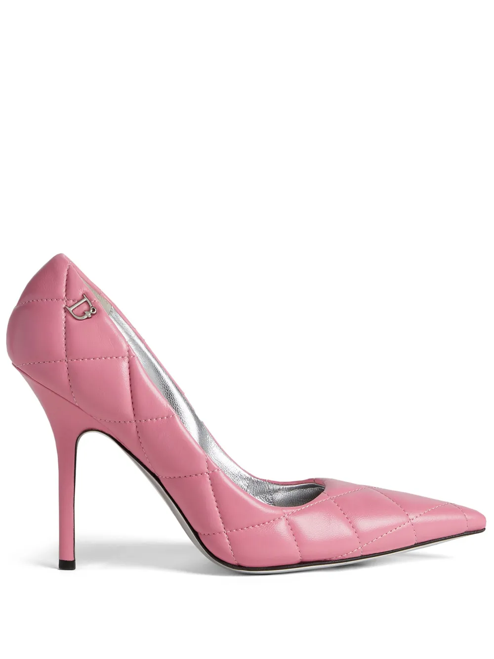 Shop Dsquared2 100mm Quilted Leather Pumps In Pink