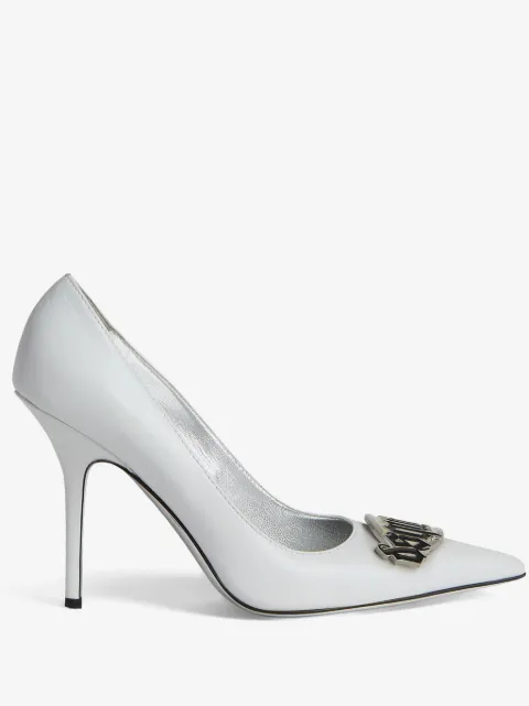 DSQUARED2 100mm logo-plaque leather pumps