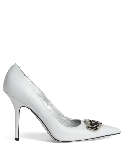 Mules en cuir à plaque logo 100 mm - DSQUARED2 - Modalova