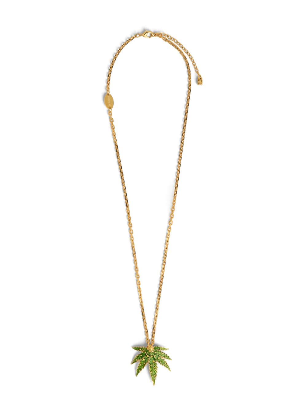 Shop Dsquared2 Leaf-pendant Necklace In Gold